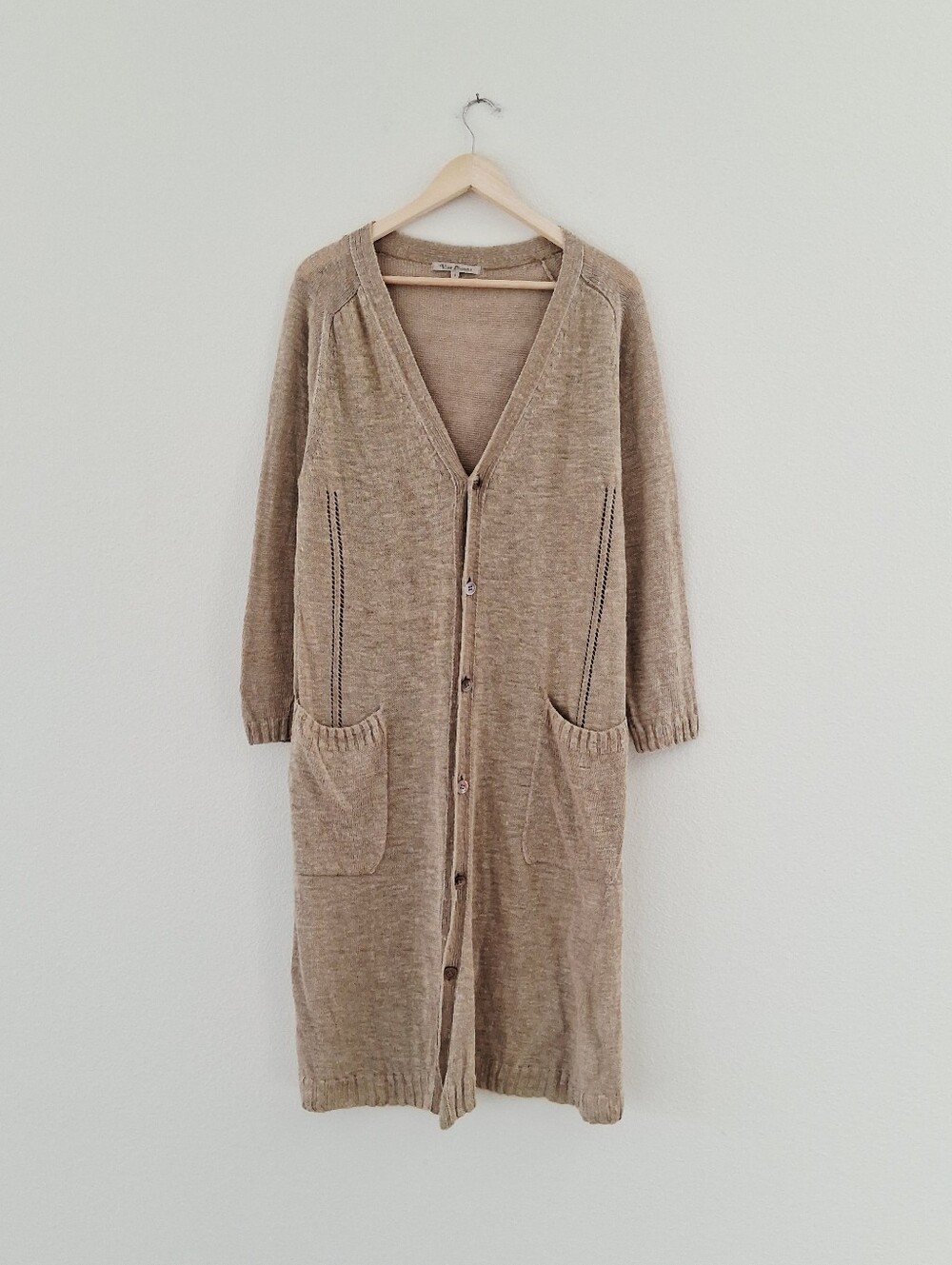 Vlas Blomme Japan Duster Cardigan Belgian Linen Oatmeal